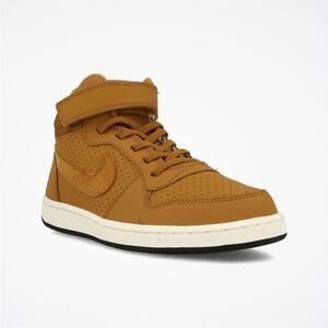 Nike Court Borough Mid - Wheat Brown Tan, Toddler Size 11, Strap & Lace